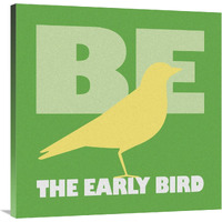 Morning Sentiments - Early Bird-Canvas Art-36"x36"