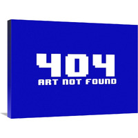 Virtual Messages in the Real World - 404 Rectangle Blue-Canvas Art-32"x24"