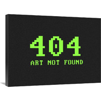 Virtual Messages in the Real World - 404 Rectangle Green-Canvas Art-32&quotx24"