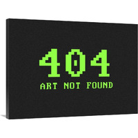 Virtual Messages in the Real World - 404 Rectangle Green-Canvas Art-40&quotx30"