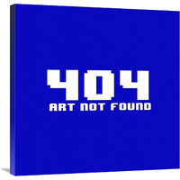 Virtual Messages in the Real World - 404 Square Blue-Canvas Art-30"x30"