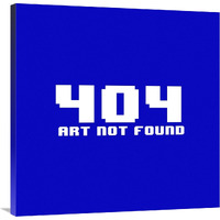 Virtual Messages in the Real World - 404 Square Blue-Canvas Art-36&quotx36"