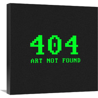 Virtual Messages in the Real World - 404 Square Green-Canvas Art-24"x24"