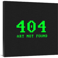 Virtual Messages in the Real World - 404 Square Green-Canvas Art-36"x36"