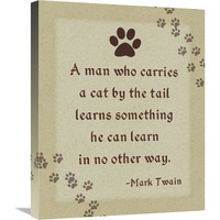 Mark Twain Cat by the Tail-Canvas Art-20&quotx24"