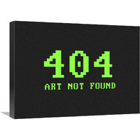 Virtual Messages in the Real World - 404 Rectangle Green-Canvas Art-24"x18"