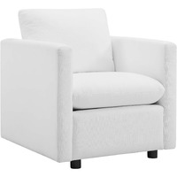 Activate Upholstered Fabric Armchair - White