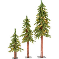 Vickerman 2' 3' 4' Natural Alpine Set 200WWLED - A805181LED