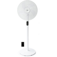 16" DC-Motor Energy Saving Stand Fan with Remote and timer-Piano White