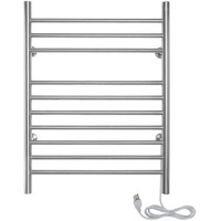 Infinity Towel Warmer, Brushed, Dual Connection, 10 Bars