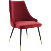 Adorn Tufted Performance Velvet Dining Side Chair Maroon