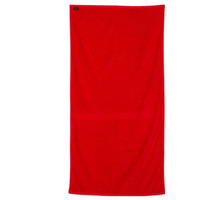 Q-Tees Velour Beach Towel - Red, One Size