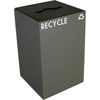 24GC04-SL-VV Ergode Recycling Containers - Compact, Space Efficient, Durable Steel, Customizable Sizes, Colors, and Lid Options