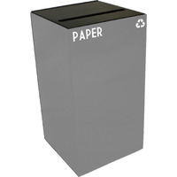 28GC02-SL-VV Ergode Recycling Containers - Compact, Space Efficient, Customizable Sizes, Colors, and Lid Options, Durable Steel Construction