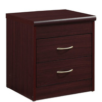 Hodedah 2-Drawer Nightstand in Mahogany