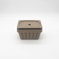 6-Pc Small Basket Set With Lid 7 x 5 x 3 Warm Gray