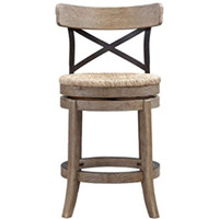 24" Myrtle Swivel Counter Stool [Wheat Wire-Brush]