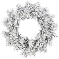 30" Frosted Beckett Pine Wreath 32Tips