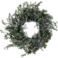 26" Snow Cedar/Eucalyptus Wreath