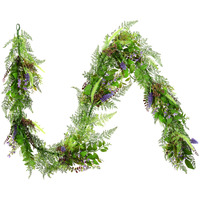 6' Green/Purple Maytime Garland