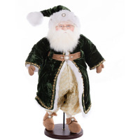 19" Silent Night Santa Doll with Stand