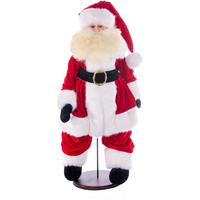 28" Red Velvet Light Compl Santa w Stand