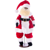 28" Red Velvet Dark Compl Santa w Stand