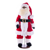 36" Red Velvet Dark Compl Santa w Stand