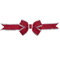 24" x 30" Red-Silver Nylon Out Bow 7" Sz