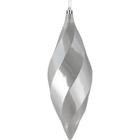 8" Silver Shiny Swirl Finial 6/Bag