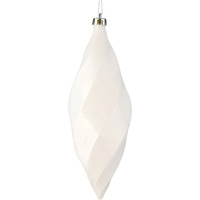 8" White Shiny Swirl Finial 6/Bag