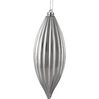 8" Silver Shiny Line Finial 4/Bag