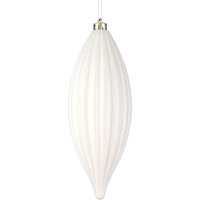 8" White Shiny Line Finial 4/Bag