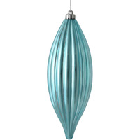 8" Baby Blue Shiny Line Finial 4/Bag