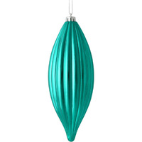 8" Teal Shiny Line Finial 4/Bag