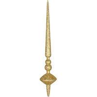 18" Gold Glitter Cupola Finial 2/Bag