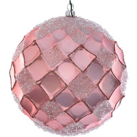 4.75" Rose Gold Net Beaded Ball 3/Bag