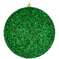 4.75" Green Beaded Ball Drilled 6/Bag