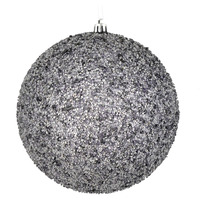 4.75" Silver Beaded Ball Drilled 6/Bag