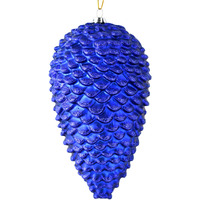 10" Cobalt Blue Matte Glitt Pinecone 2/B