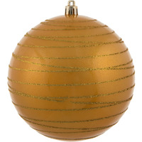 4.75" Honey Gold Candy Glitter Ball 4/Bg