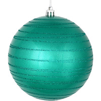 4.75" Teal Candy Glitter Ball 4/Bag