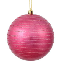 4.75" Mauve Candy Glitter Ball 4/Bag