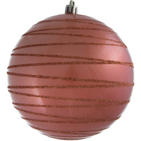 4.75" Coral Candy Glitter Ball 4/Bag