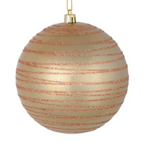 4.75" Cafe Latte Candy Glitter Ball 4/Bg