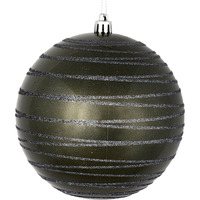 4.75" Pewter Candy Glitter Ball 4/Bag