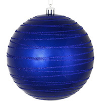 6" Cobalt Blue Candy Glitter Ball 3/Bag