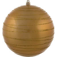 6" Honey Gold Candy Glitter Ball 3/Bag