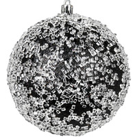 10" Black Glitter Hail Ball