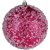 10" Fuchsia Glitter Hail Ball